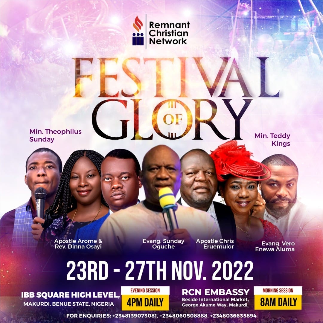 FESTIVAL OF GLORY 2022 ALL DETAILS