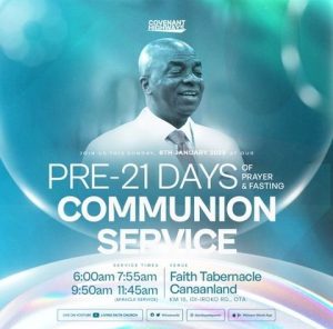 Pre 21 days fasting and prayer communion service