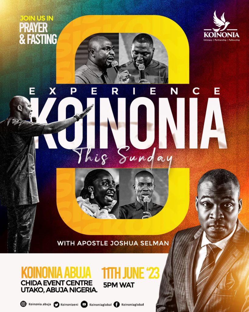 Koinonia Abuja 4th June 2023 Archives Nigeria Christian Events