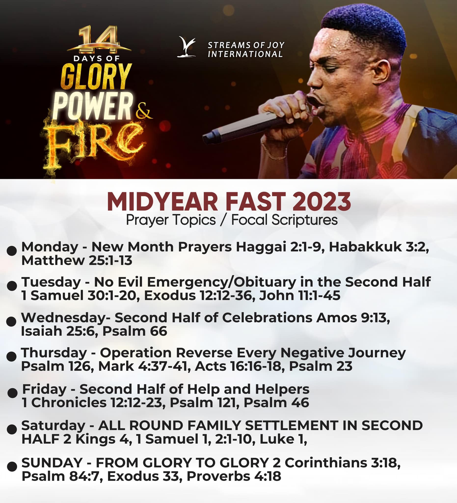 NSPPD 14 DAYS OF GLORY POWER& FIRE STREAMS OF JOY INTERNATIONAL