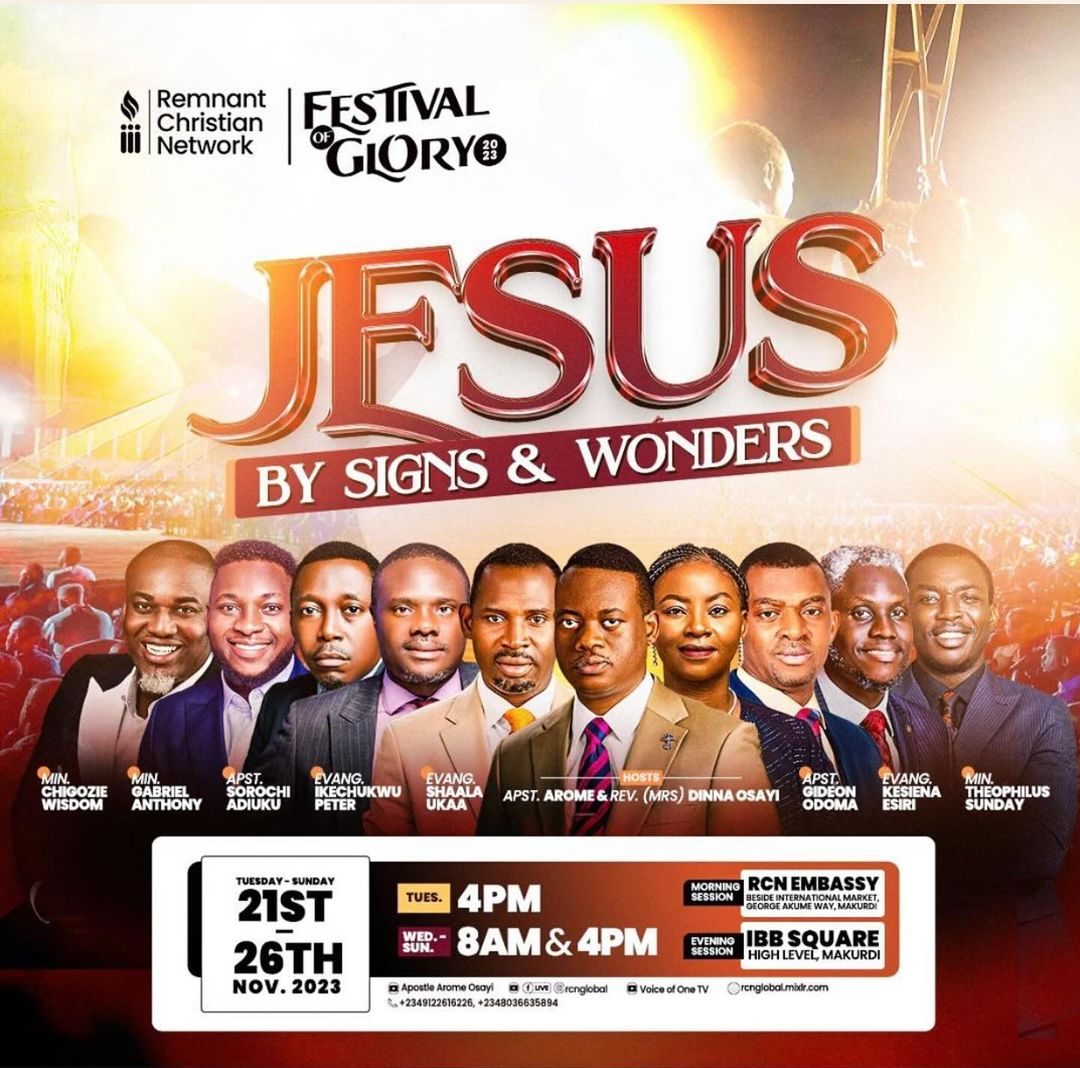 FESTIVAL OF GLORY 2023 ALL DETAILS